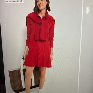 Tuckernuck Red Long Sleeve May Polo Dress